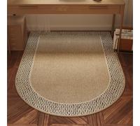 Khaki Office Chair Mat - Thick Anti-Scratch Non-Slip Protector for Carpet & Hard Floors 100x120cm Ideal for Home & Office Use & Stylish Flooring Solution