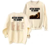 (khaki, S) The Weeknd After Hours Til Dawn 2025 Tour Sweatshirt 2 Sided