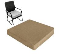 Khaki Seat Cushion 40x40cm - Washable Low-Back Seat Pads for Garden Furniture & Indoor/Outdoor Use, Orthopedic Booster Cushion for Adults, 55x55x15cm