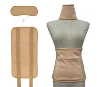 Khaki Set Castor Oil Pack Compress Reusable Wrap Belt