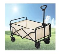 Khaki Shopping Cart with Wheels - Versatile Dolly Cart & Hand Truck for Groceries Furniture and More - Lightweight Perfect for Shopping and Transporting
