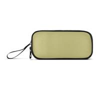 Khaki Solid Color Pure Plain Nylon Pencil Bags for Girls High Capacity Pencil Case for Boys Stationery Organizer for High School Teen Boys