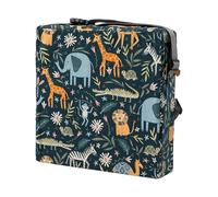 (khaki star, One size) Toddler Booster Seat For Dining Table Toddler Cushion Portable Booster Seat Baby Adjustable Kids Chair Heightening Pad Dinosaur Lion