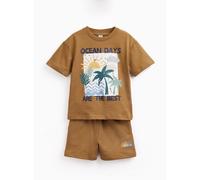 Khaki T-Shirt & Shorts Set 1-2 years
