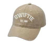 (Khaki) Taylor Swift Baseball Cap 1989 Embroidery Hat Retro Cotton Hat Unisex Gifts From Fans