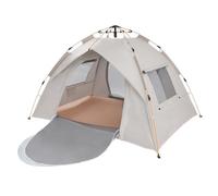 Khaki Tent with Mesh Windows, Instant Pop Up Tent Family Camping Tent with Rolled-up Windows, for Traveling, Fishing, Backpacking, Hiking 2 * 1.5 * 1.35m for 2-3 people