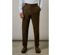 Khaki Tweed Look Tailored Fit Suit Trousers Burton Khaki 30R