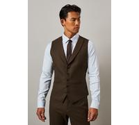 Khaki Tweed Look Waistcoat Burton Khaki S