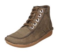 (Khaki, UK 5.5) Ladies Clarks Lace Up Casual Ankle Boots - Funny Cedar