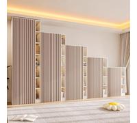 Khaki Waterproof Closet Curtains - Dustproof Furniture Covers, Cabinet Door Drapes, Balcony Shades, Shower Curtains (Size: W:120 x H:190cm)