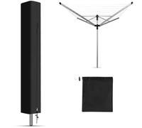 KHAMAL Rotary Washing Line Cover - 420D Oxford Fabric Waterproof Washing Line Cover with Zips and Drawstring for Dryer Rotary Line