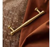 KHAMEO Kitchen Cabinet Handle,Solid Pure Copper Knobs Cupboard Door Knobs Dresser Drawer Pullsniture Handles for Kitchen Drawerniture 1Pcs (128Mm(5In))/160Mm(6.2In)