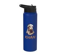 Khan Mongolian Conqueror Mongol History Stainless Steel Insulated Water Bottle