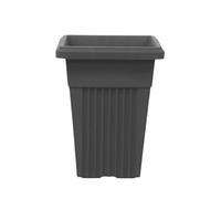 Khanary 40cm Sovereign Pillar Upright Tall Planters -Modern Square Flower Pot Garden, Patio, Front Door, decks, doorways, balconies, or offices (40cm Planter-Dark Grey, 1x 40cm Planter)