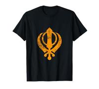 Khanda Sikh Punjabi Symbol Vintage Distressed Art T-Shirt