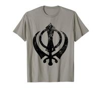 Khanda Symbol with distressed design T-Shirt