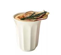 Khanjuan Striped Coffee Mug,Ceramic Latte Art Coffee Mug (Wide Stripes/9.5oz)