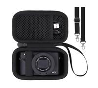 Khanka for Canon PowerShot SX740 HS/G7 X Mark II/Mark III Digital Camera Hard Travel Carrying Storage Case with Carry Handle and Shoulder Strap,Case Only (Black)