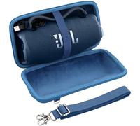 Khanka for JBL Charge 6 Portable Bluetooth Speaker Hard Travel Carrying Storage Case with Shoulder Strap,Case Only (Blue)