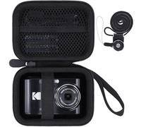 Khanka for Kodak PIXPRO FZ55/FZ45/FZ43 16MP Digital Camera Hard Travel Carrying Storage Case with Carry Handle and Neck Strap,Case Only (Black)