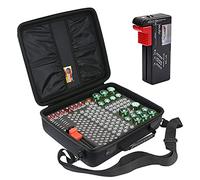 Khanka Hard Battery Organizer Storage Box, Carrying Case Bag Holder - Holds 179 Batteries AA AAA C D 3V 9V - for Battery Tester BT-168 (Batteries and Battery Tester are Not Included) (Large)