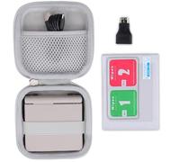 Khanka Hard Carrying Case for Anbernic RG35XXSP Retro Handheld Game Console,Storage Cover with 1 HDMI Adapter,1 Screen Protector，RG35XXSP Game Console Not Included. (White)