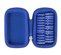 Khanka Hard Carrying Case Replacement for Speks Geode Magnetic Fidget Sphere - Pentagons 12-Piece Set - Slate, Holds 24 Pieces Magnetic Fidget Sphere, Case Only (Blue)