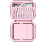 Khanka Hard Case for Nelko PP01 2x3 Portable Photo Printer | Mesh Pocket for Nelko PP01 Instant Sticker Printer Accessories;EVA shell,Velvet Interior,Pink,Case Only