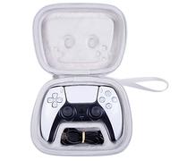 Khanka Hard Case Replacement for Sony Playstation 5 DualSense Wireless Controller (Grey White)
