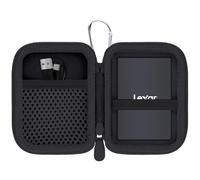 Khanka Hard Stroage Case for Lexar ES4 1TB / ES5 2TB / SL500 Portable External SSD, Travel Bag for Lexar ES4 1TB / ES5 2TB / SL500 Portable Solid State Drive External Hard Drive, Case Only (Black)