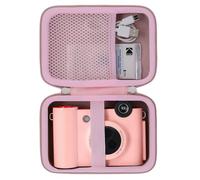 Khanka Hard Travel Case Compatible with Kodak Smile+ Digital Instant Print Camera with Shoulder Strap,Protective Portable Storage Cover for 2x3” Photo Prints,Pink(Case Only)