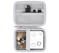 Khanka Hard Travel Case for RG40XX V Retro Handheld Game Console, White, Compact, Portable, Hard Shell EVA Material, Shockproof, Dustproof, Waterproof, Zipper Design, Case Only