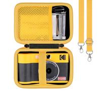 Khanka Kodak Mini Shot 2 ERA/Mini Shot 2 Retro Instant Camera and Photo Printer/Mini 2 ERA Photo Printer Hard Travel Protective Carrying Case with Shoulder Strap, Case Only,Yellow Zipper