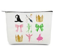 khanoqq Witchy Vibes Makeup Bag, Fairy Magical Themed Cosmetic Bag, Cute Toiletry Bag Organizer Bag for Witch Magic Lovers Witchy Friends Mom Besties Girls Daughter