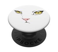 Khao Manee Rare Thai Breed White Japanese Anime Cat PopSockets Adhesive PopGrip