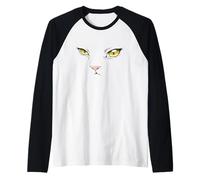 Khao Manee Rare Thai Breed White Japanese Anime Cat Raglan Baseball Tee