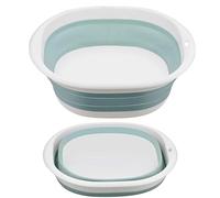 KHAOP Collapsible Washing Up Bowl - Portable Wash Basin Silicone Plastic Basket Multipurpose Outdoor Travel Basin Camping Sink, Space Saving Folding Washtub (3.5L)