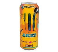 Khaotic Energy + Juice Carbonated Energy Drink 500ml (Pack of 6) “Charge Your Life, One Sip at a Time” For All Occasions