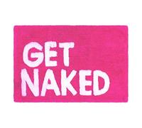 KHAPALWAK Get Naked Bath Mat Extra Soft Absorbent Microfiber Bathroom Rug Non-Slip Shower Mat with TPR Backing Quick-Dry Washable Floor Mat for Bathroom Kitchen & Home Décor (50x80cm) (Pink)