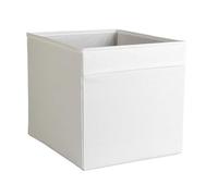 KHAPALWAK Storage Box, Cloth Storage Bin with Handles, Fabric Storage Basket, Storage Box Shelf Insert 33 x 38 x 33 cm, Storage Boxes for Shelves, Clothes Towels Toys Organiser (White)
