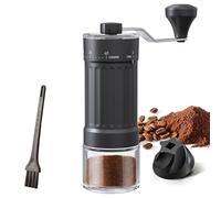 KharWette Portable Coffee Grinder Conical Burr for Espresso French Press Pour Over Double Bearing External Adjustment Capacity 25g (Ceramic Burrs)