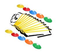 KHASCBNF Agility Ladder Flexibility Agility Ladder Nylon Strap Jumping Soccer Speed Training Logo Dishes Fitness Football Energy Football Agility Ladder(A-2m)