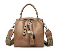 KHASCBNF Crossbody Bags Crossbody Bag Purses and Handbags for Women Casual Leather Shoulder Tote Female Articles(Khaki)