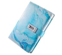 KHASCBNF Lockable Diary Diary with Lock Lockable Secrets Journal Password(Blue)