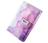 KHASCBNF Lockable Diary Diary with Lock Lockable Secrets Journal Password(Dark purple)