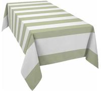 KHASCBNF Striped Tablecloth Stripe Rectangle Tablecloth Holiday Party Decor White Geometric Pattern Table Cloths Kitchen Dining(Green,140x200cm)