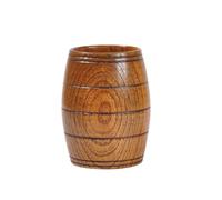 KHASCBNF Wooden Mug Cup 1PCS Creative Oak Barrel Shape Wooden Cup Natural Sour Datewood Teacups