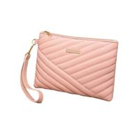 KHASCBNF Wristlet Clutch Purses Women Leather Wristlet Bag Portable Envelope Clutch Wallet Small Purse Traveling Backpack(Pink)