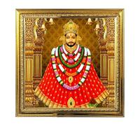 Khatu Shyam India God Idol Photo Frame for Pooja| Hindu Bhagwan Devi Devta Photo Frame | Wall Decor Puja Temple Photo Frame 5.1 Inches