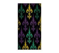 KHAUERBC 3D Fleur De Lis Mardi Gras Blackout Curtains for Light Filtering Doorway Curtains .Room Divider Curtain As Sliding Door/Closet/Patio。French Door Curtain 70 * 35.4 Inch for Home Decors.